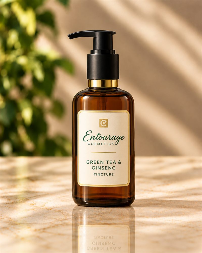 Entourage Cosmetics Green Tea & Ginseng Tincture bottle.