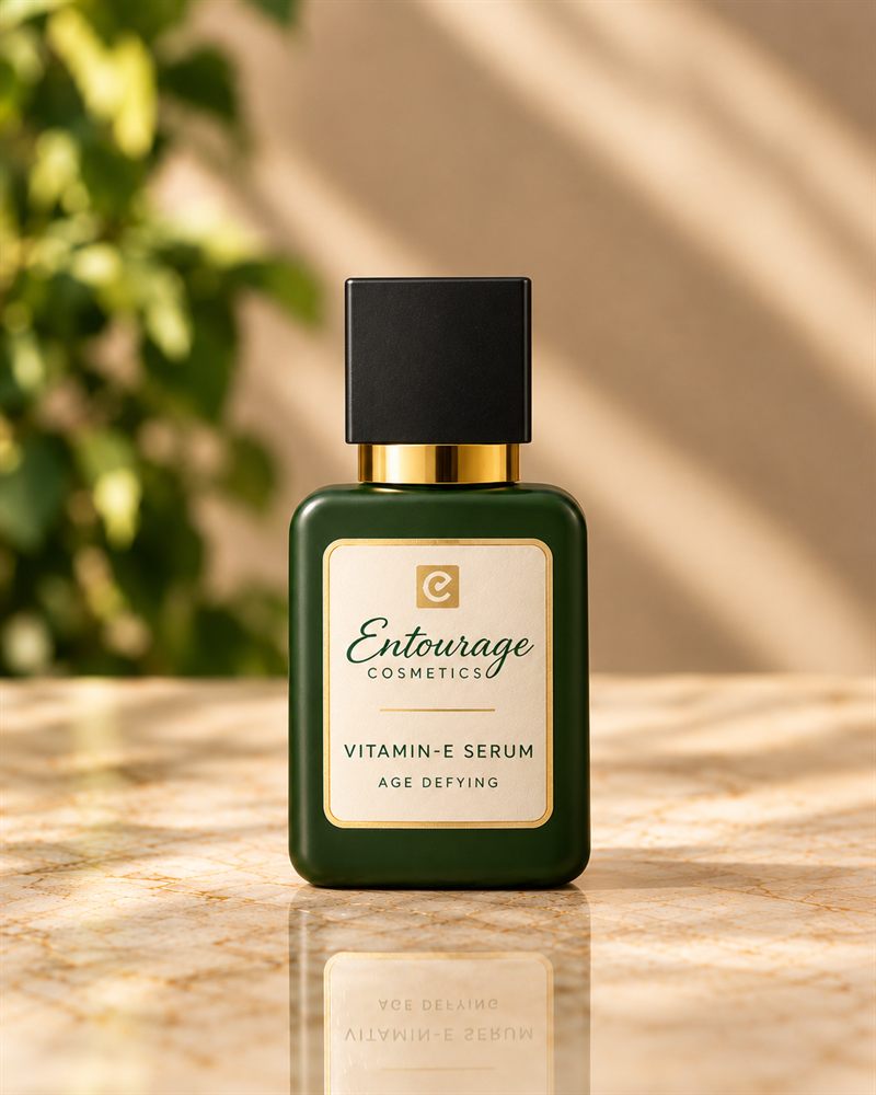 Entourage Cosmetics Vitamin-E Serum bottle.